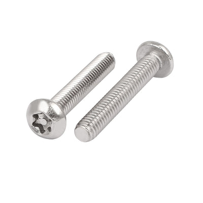 Harfington M4x25mm 304 Stainless Steel Button Head Torx Tamper Resistant Screws 10pcs