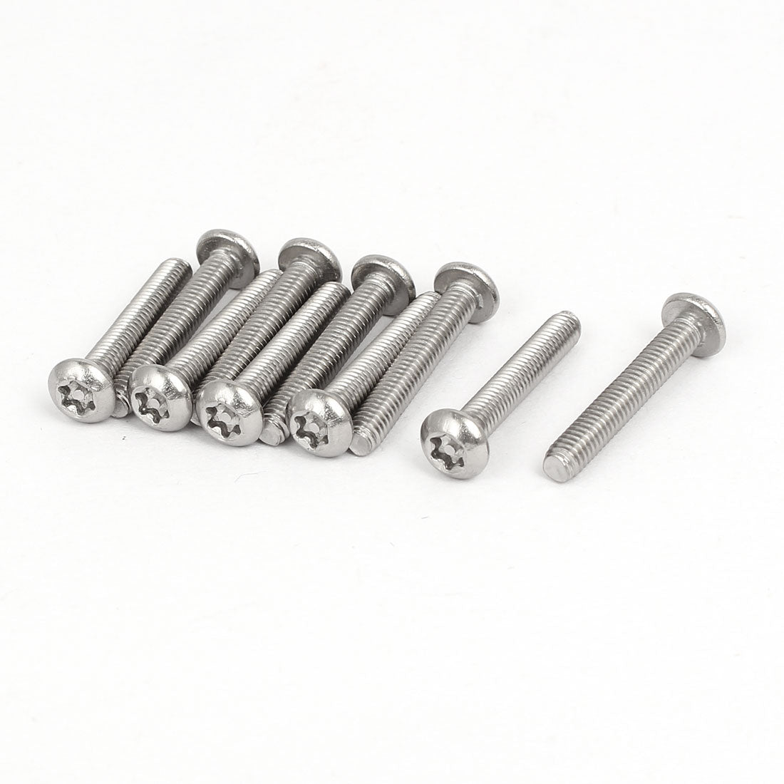 Harfington M4x25mm 304 Stainless Steel Button Head Torx Tamper Resistant Screws 10pcs
