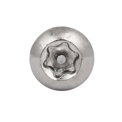 Harfington M4x25mm 304 Stainless Steel Button Head Torx Tamper Resistant Screws 50pcs