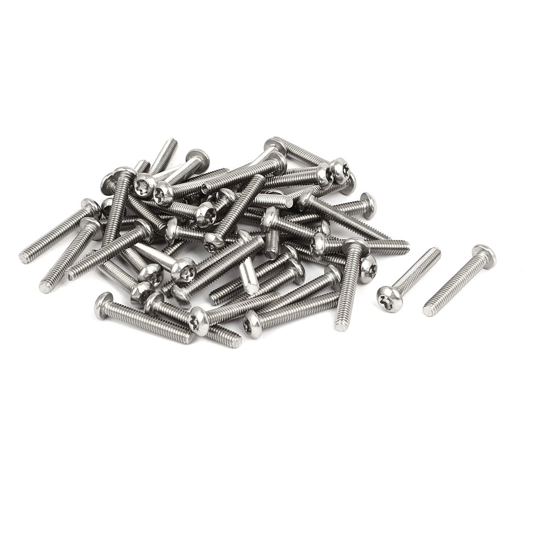 Harfington M4x25mm 304 Stainless Steel Button Head Torx Tamper Resistant Screws 50pcs