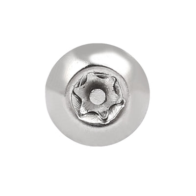 Harfington M5x8mm 304 Stainless Steel Button Head Torx Security Tamper Proof Screws 30pcs