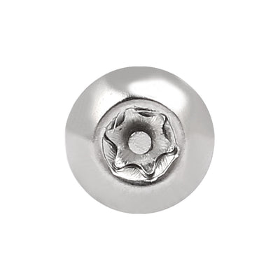 Harfington M5x25mm 304 Stainless Steel Button Head Torx Security Tamper Proof Screws 10pcs