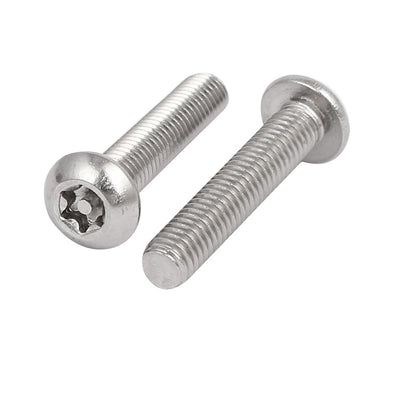 Harfington M5x25mm 304 Stainless Steel Button Head Torx Security Tamper Proof Screws 10pcs