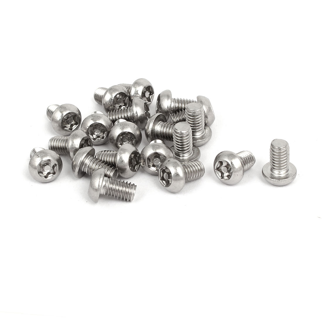 Harfington M6x10mm 304 Stainless Steel Button Head Torx Security Tamper Proof Screws 20pcs