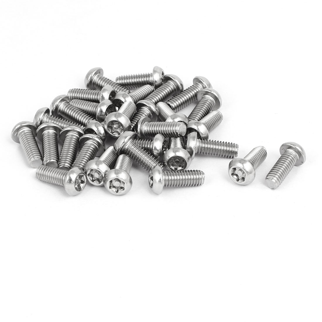 Harfington M6x16mm 304 Stainless Steel Button Head Torx Security Tamper Proof Screws 30pcs