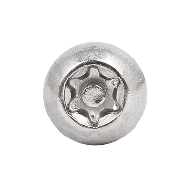 Harfington M6x20mm 304 Stainless Steel Button Head Torx Security Tamper Proof Screws 20pcs