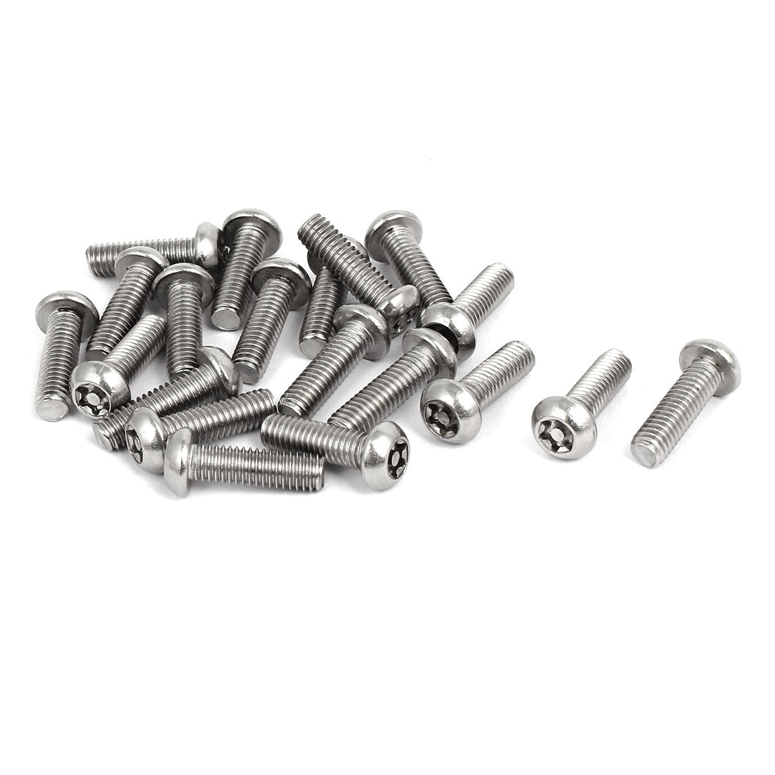Harfington M6x20mm 304 Stainless Steel Button Head Torx Security Tamper Proof Screws 20pcs