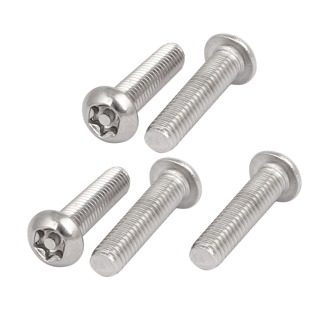 Harfington M6x25mm 304 Stainless Steel Button Head Torx Security Tamper Proof Screws 5pcs