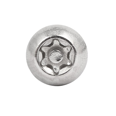 Harfington M6x25mm 304 Stainless Steel Button Head Torx Security Tamper Proof Screws 20pcs