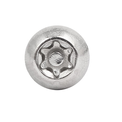 Harfington M6x30mm 304 Stainless Steel Button Head Torx Security Tamper Proof Screws 10pcs