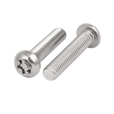 Harfington M6x30mm 304 Stainless Steel Button Head Torx Security Tamper Proof Screws 10pcs