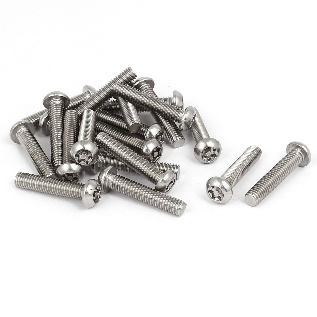 Harfington M6x30mm 304 Stainless Steel Button Head Torx Security Tamper Proof Screws 20pcs