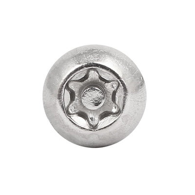 Harfington M6x40mm 304 Stainless Steel Button Head Torx Security Tamper Proof Screws 10pcs