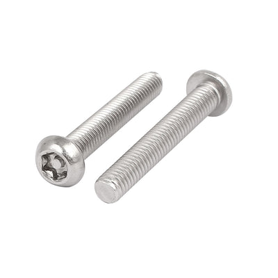 Harfington M6x40mm 304 Stainless Steel Button Head Torx Security Tamper Proof Screws 10pcs