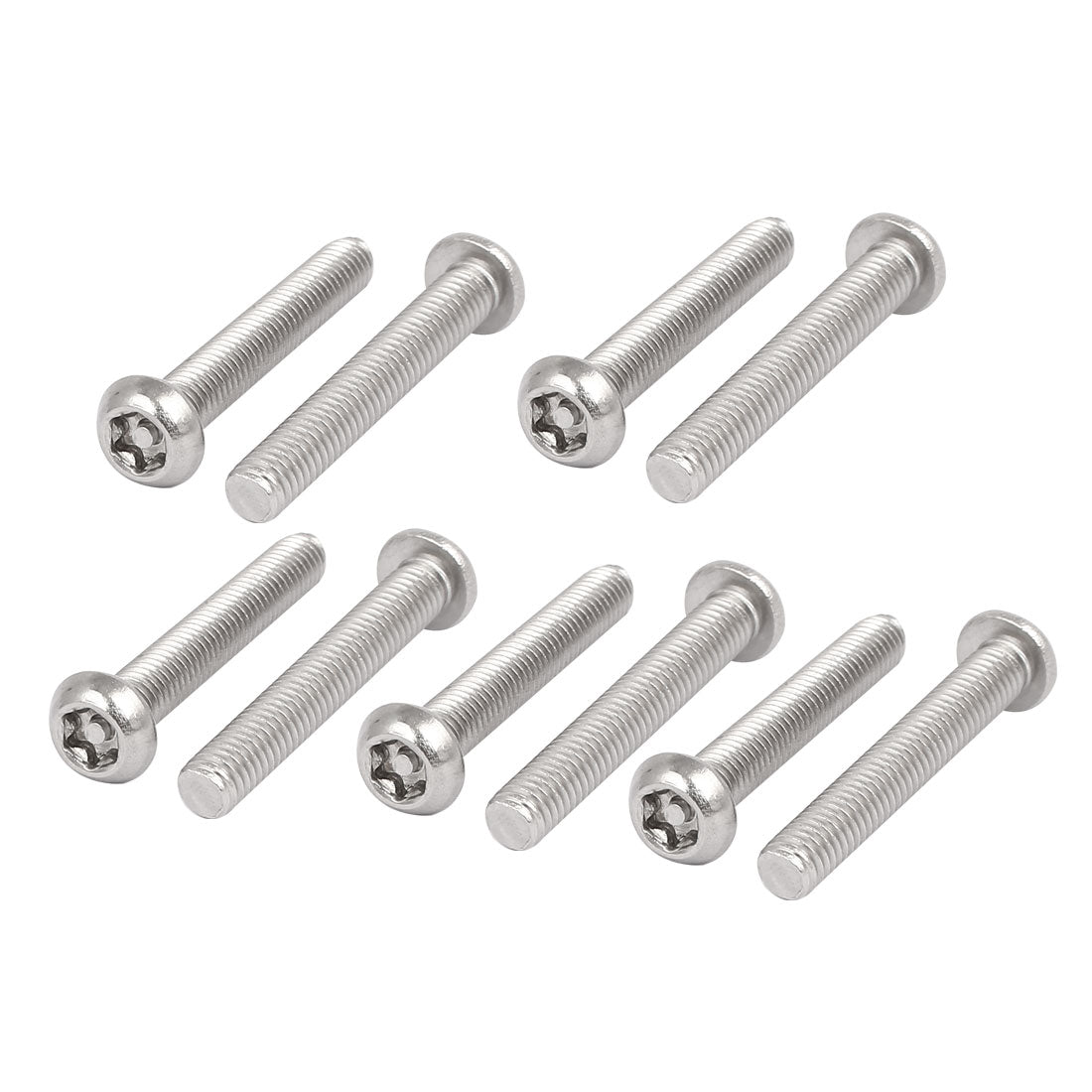Harfington M6x40mm 304 Stainless Steel Button Head Torx Security Tamper Proof Screws 10pcs