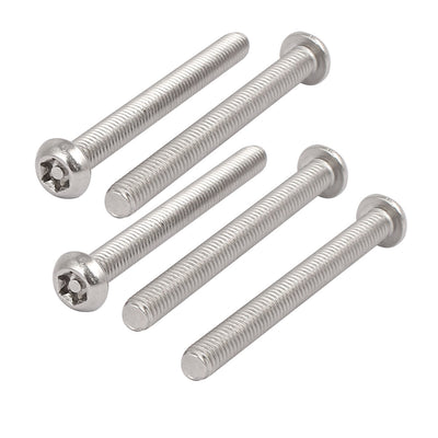 Harfington M6x60mm 304 Stainless Steel Button Head Torx Security Tamper Proof Screws 5pcs