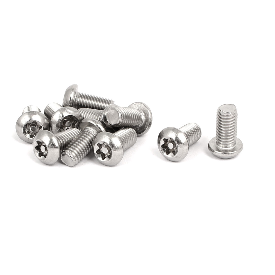 Harfington M8x16mm 304 Stainless Steel Button Head Torx Security Machine Screws 10pcs