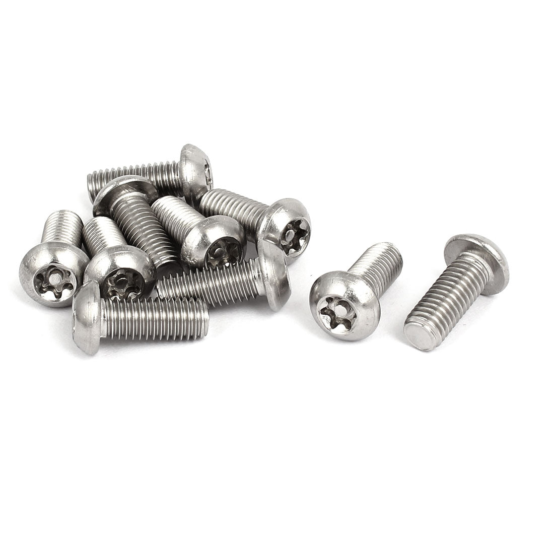 Harfington M8x20mm 304 Stainless Steel Button Head Torx Security Machine Screws 10pcs