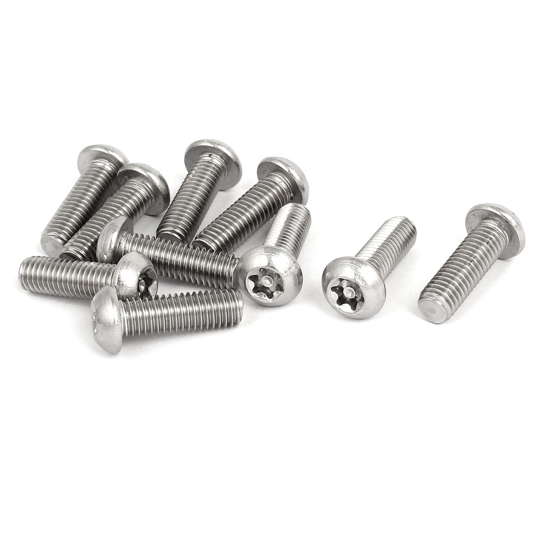 Harfington M8x25mm 304 Stainless Steel Button Head Torx Security Machine Screws 10pcs