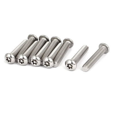 Harfington M8x40mm 304 Stainless Steel Button Head Torx Security Machine Screws 10pcs