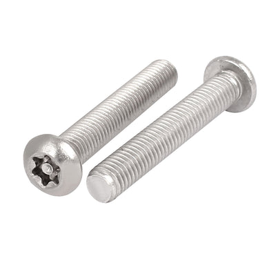 Harfington M8x50mm 304 Stainless Steel Button Head Torx Security Machine Screws 2pcs