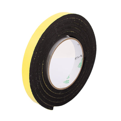 Harfington 15mm x 6mm Single Sided Self Adhesive Shockproof Sponge Foam Tape 2M Length