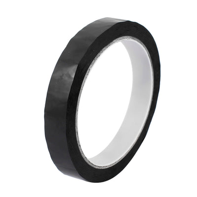 Harfington 15mm Single Sided Strong Self Adhesive Mylar Tape Black 50 Meters Length
