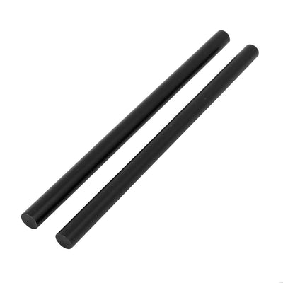 Harfington 15Pcs 200mm x 11mm Hot Melt Glue Stick Black for Electric Tool Heating Glue