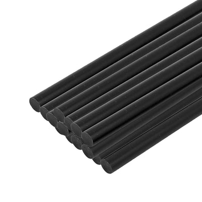 Harfington 15Pcs 200mm x 11mm Hot Melt Glue Stick Black for Electric Tool Heating Glue