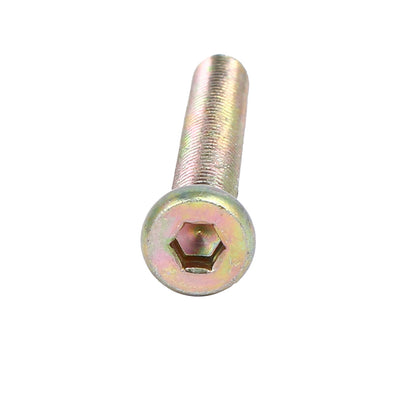 Harfington M8 x 60mm Fully Thread Hex Socket Drive Flat Head Screws Bolts Fasteners 10PCS