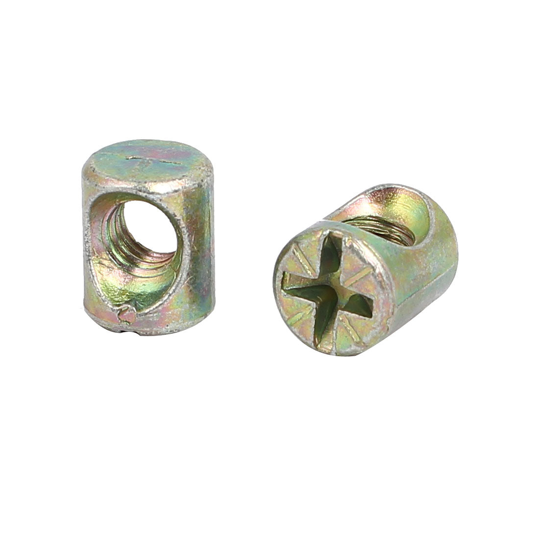 Harfington M6 x 12mm Cross Dowel Slotted Barrel Nuts 20PCS for Furniture Chair