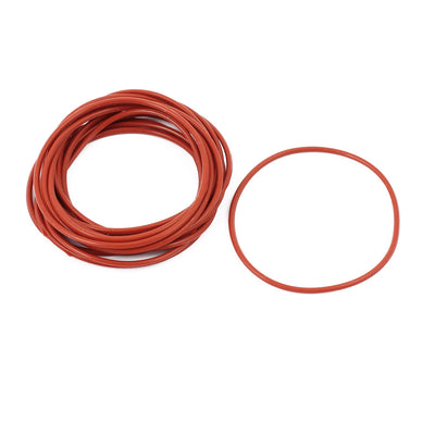 Harfington 15pcs 1.5mm Thick Heat Oil Resistant Mini O-Ring Rubber Sealing Ring 25mm OD Red