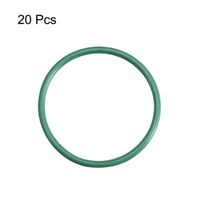 Harfington Fluorine Rubber O-Rings, FKM Seal Gasket for Vehicle Machinery Plumbing, Green Pack of 20