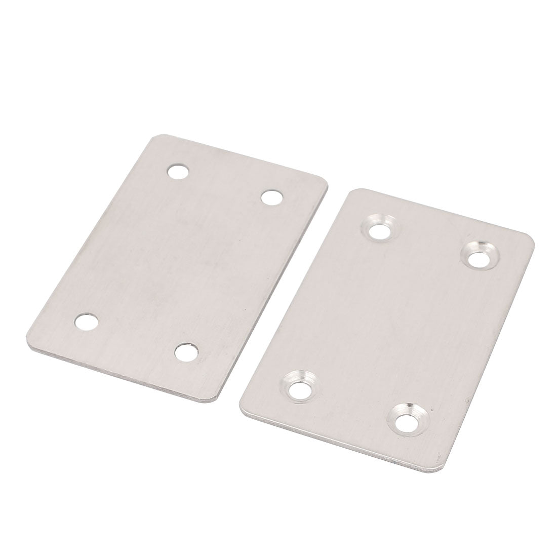 Harfington Metal Rectangle 4 Holes Flat Mending Repair Plates Brackets Fasteners 5pcs