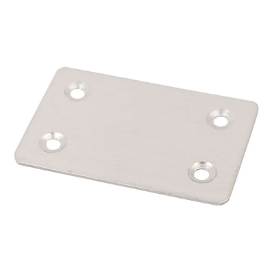 Harfington Metal Rectangle 4 Holes Flat Mending Repair Plates Brackets Fasteners 5pcs
