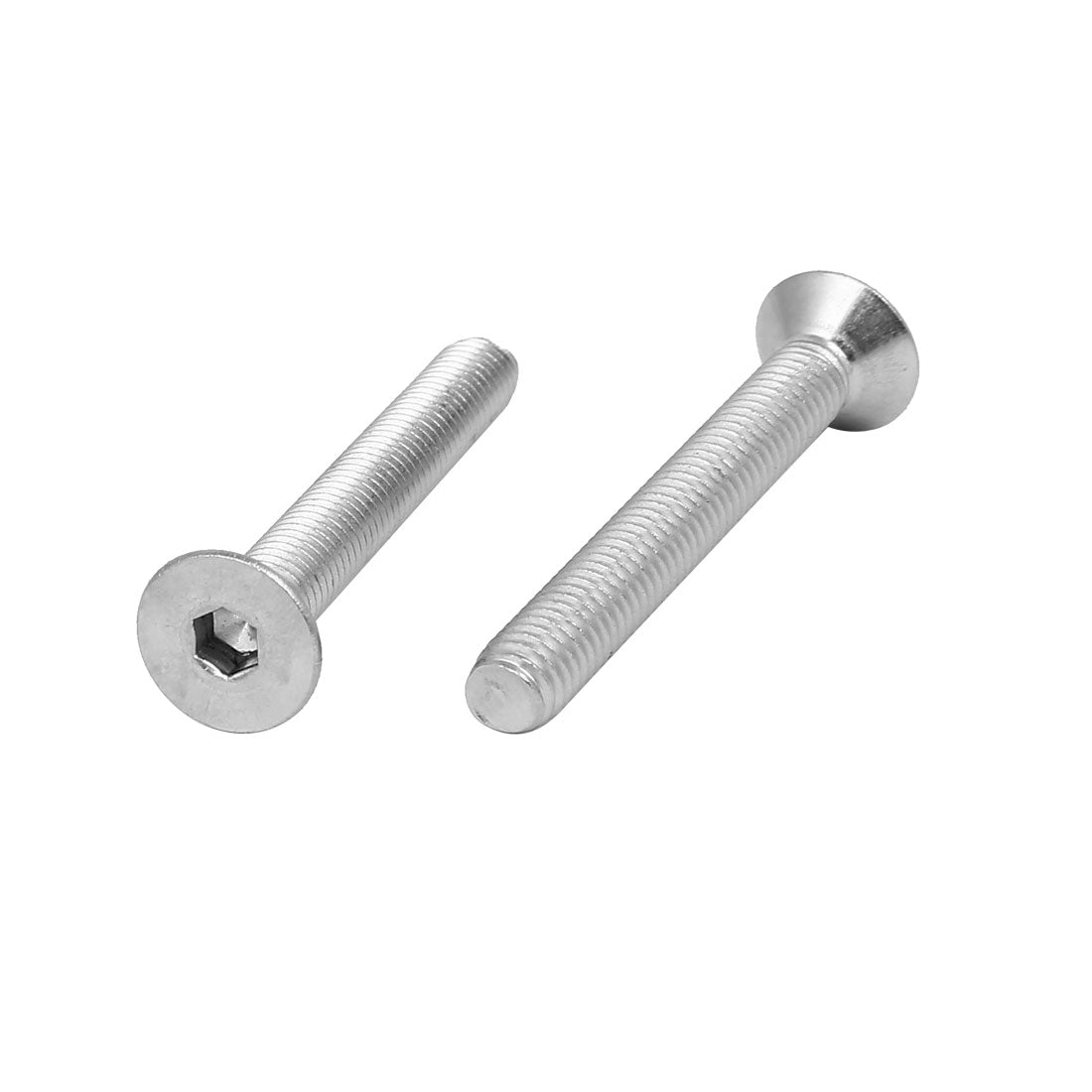 Harfington M8x60mm 304 Stainless Steel Flat Head Hex Socket Cap Screws DIN7991 10pcs