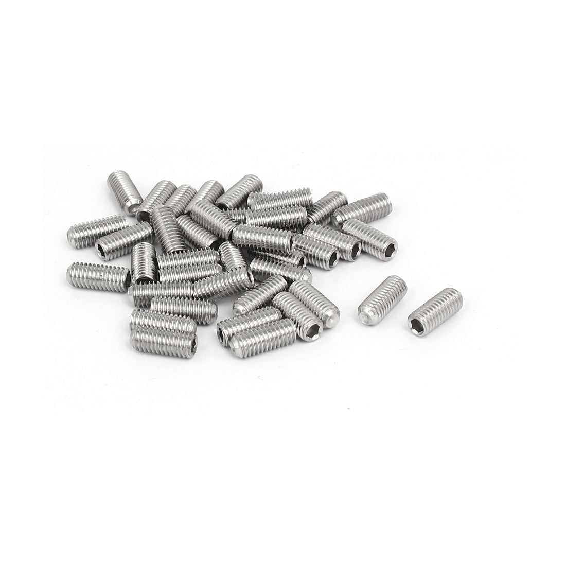 Harfington M5x12mm 316 Stainless Steel Hex Socket Cup Point Grub Set Screws 40pcs