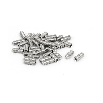 Harfington M5x12mm 316 Stainless Steel Hex Socket Cup Point Grub Set Screws 40pcs