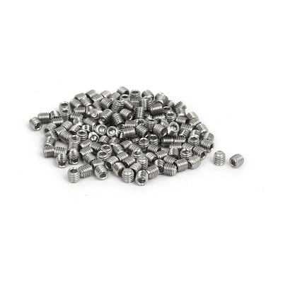 Harfington M3x3mm 316 Stainless Steel Hex Socket Cup Point Grub Set Screws 100pcs