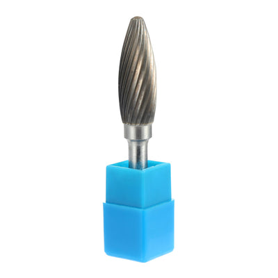 Harfington 15/32" Head 6mm Shank Tungsten Carbide Flame Shaped Rotary File Grinding Bit Tool