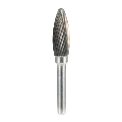 Harfington 15/32" Head 6mm Shank Tungsten Carbide Flame Shaped Rotary File Grinding Bit Tool