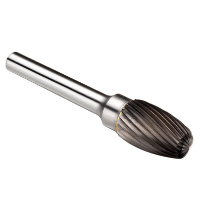 Harfington 15/32-inch Head 6mm Round Shank Tungsten Carbide Oval Shape Rotary File