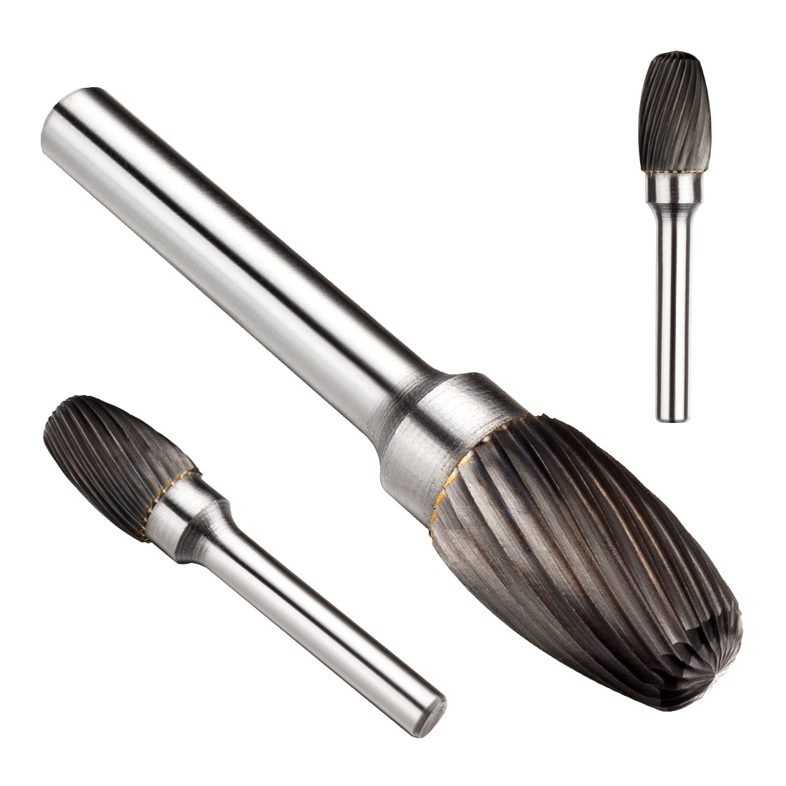 Harfington 15/32-inch Head 6mm Round Shank Tungsten Carbide Oval Shape Rotary File