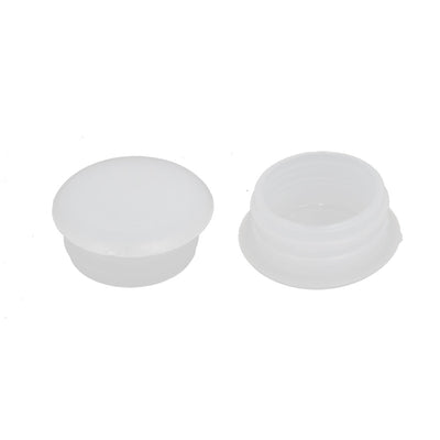 Harfington 15mm Dia Plastic Round Flush Mounted Tube Insert Hole Covers White 30pcs
