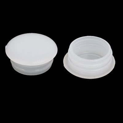 Harfington 15mm Thread Dia Plastic  Design Screw Cap Covers Hole Lids White 100pcs