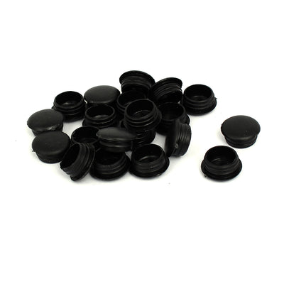 Harfington 15mm Dia Plastic Thread Design Screw Cap Covers Hole Lids Black 20pcs