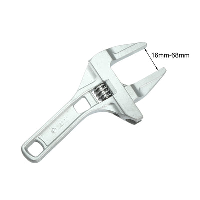 Harfington 16-68mm Adjustable Short Shank Large Opening Aluminum Alloy Spanner Wrench