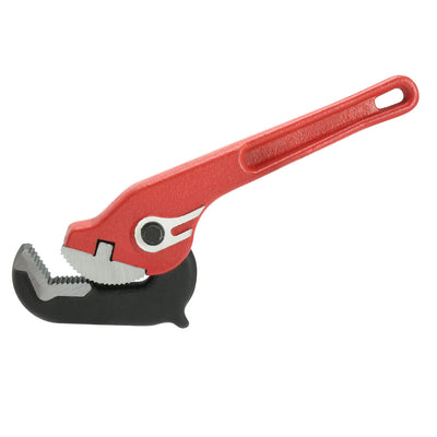 Harfington 14-inch Chrome Alum Steel Hook Jaw Rapid Grip Pipe Wrench Red