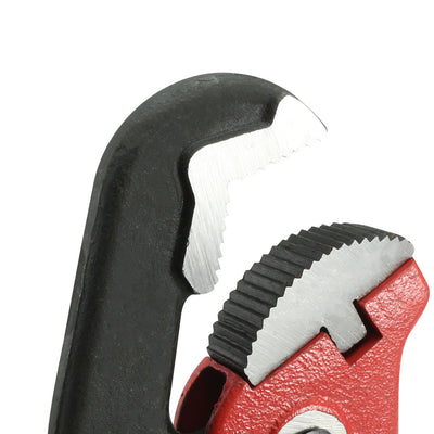 Harfington 14-inch Chrome Alum Steel Hook Jaw Rapid Grip Pipe Wrench Red