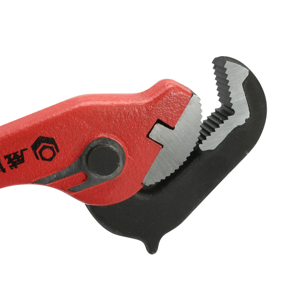 Harfington 14-inch Chrome Alum Steel Hook Jaw Rapid Grip Pipe Wrench Red